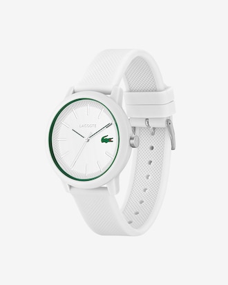 Men’s Lacoste.12.12 White Silicone Strap Watch