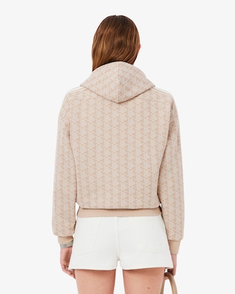 Sweatshirt &agrave; capuche jacquard monogramme