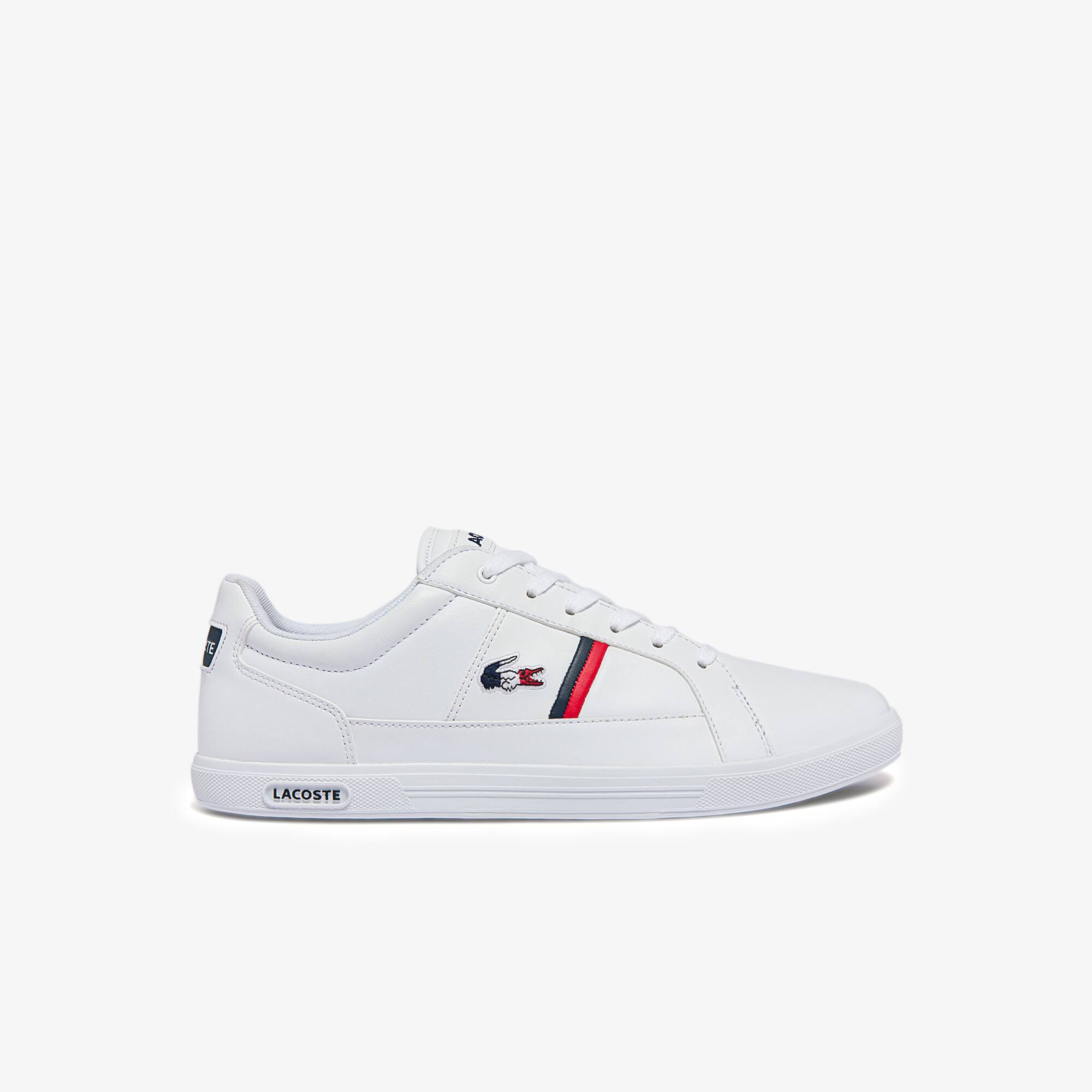 Men's Europa Tricolore Leather and Synthetic Sneakers | LACOSTE