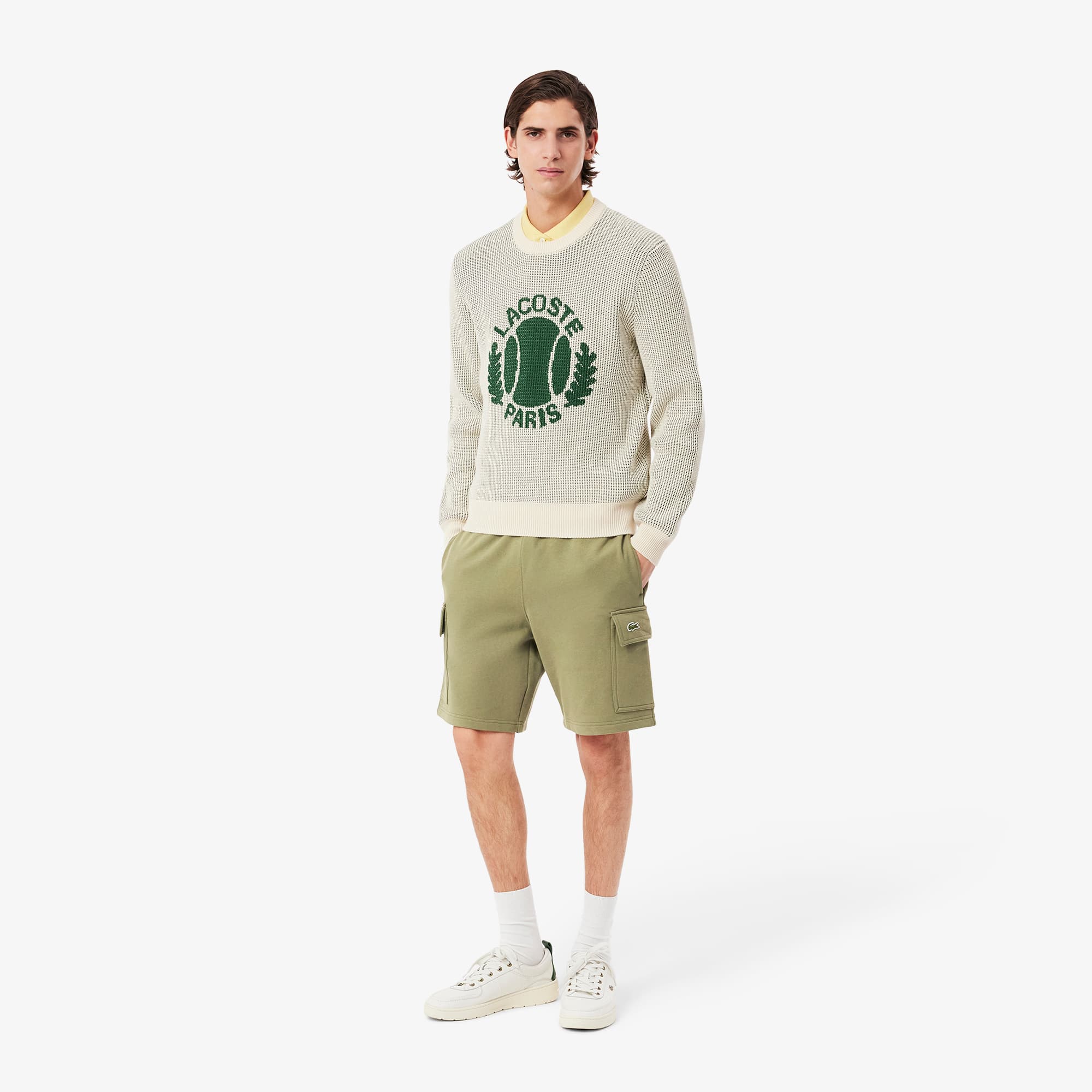 Lacoste Men's Cotton Fleece Cargo Shorts