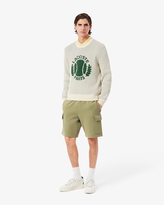 Men's Cotton Fleece Cargo Shorts