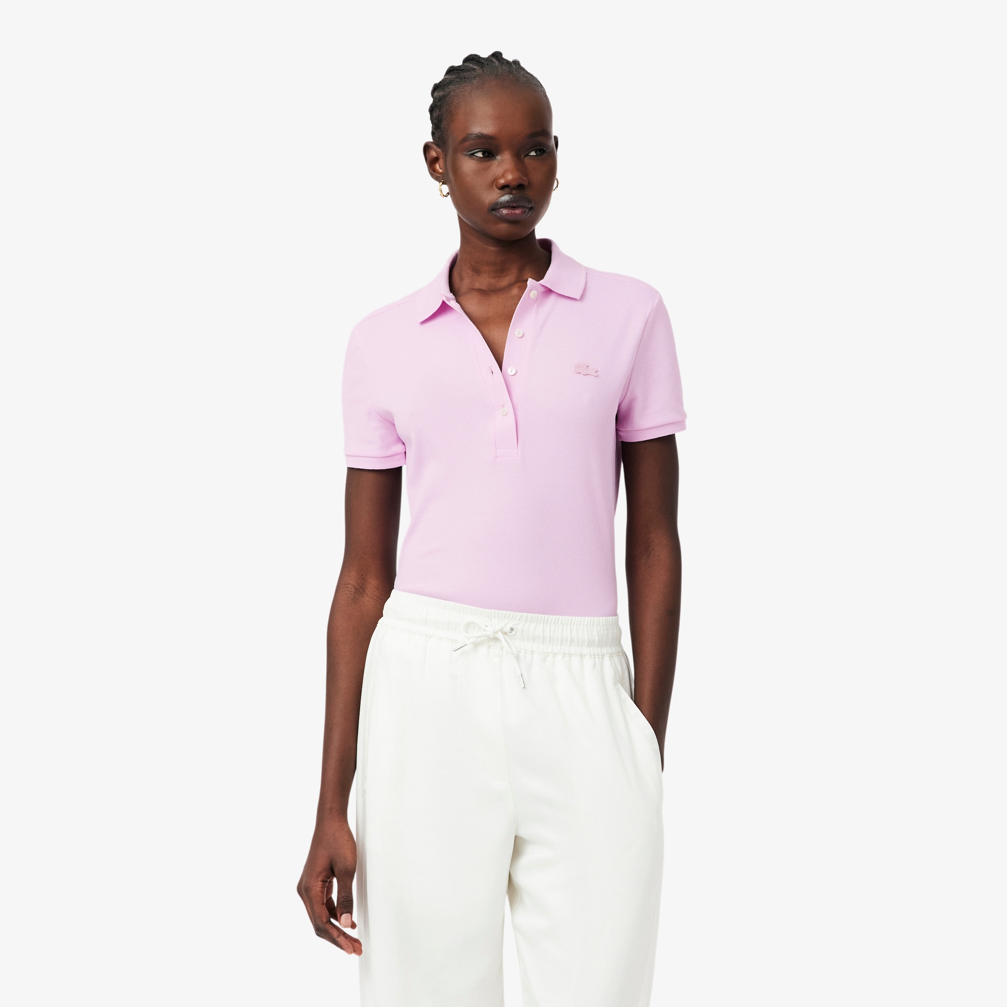 Women's L.12.D Slim Fit Stretch Mini Piqué Polo - Polo Shirts