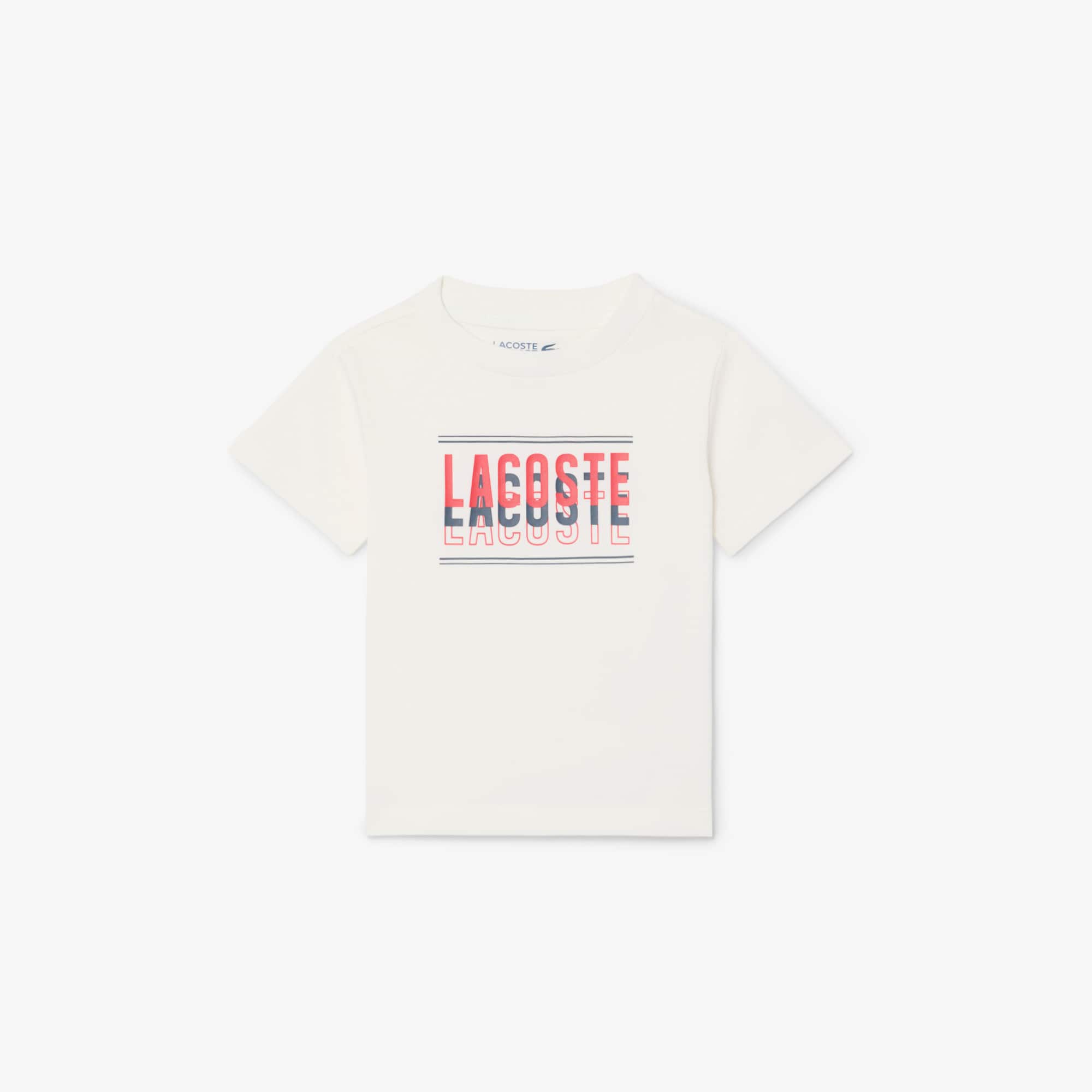 Lacoste Ultra Dry Printed Sport T-shirt - 4 Years In White