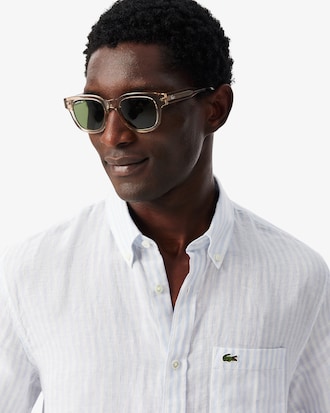 Men's Regular Fit Short Sleeve Linen Shirt