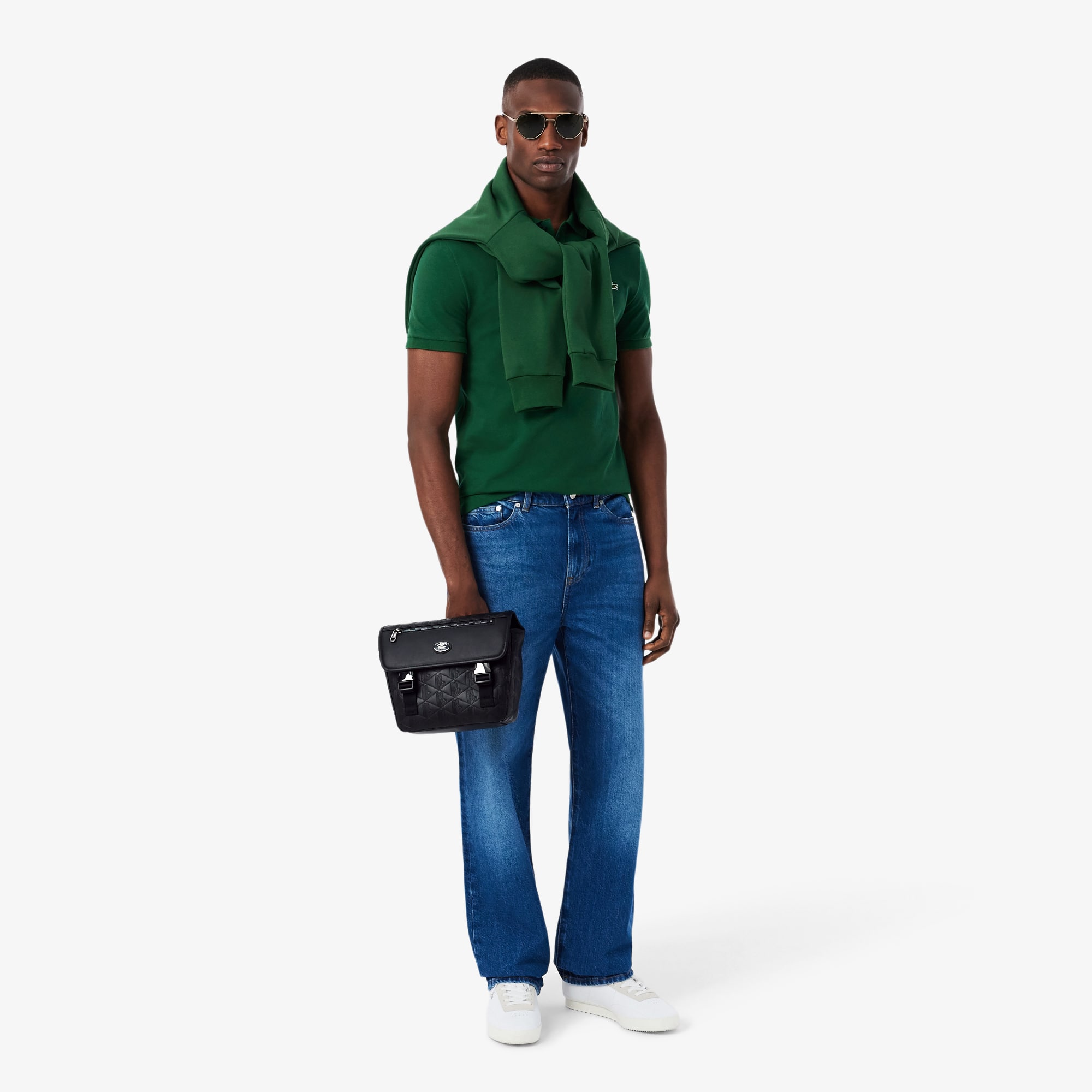 Men's Small Monogram Messenger Bag - Bags - New In 2025 | Lacoste