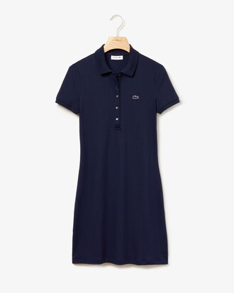 Vestido Polo De Mujer En Mini Piqué De Algodón Elástico