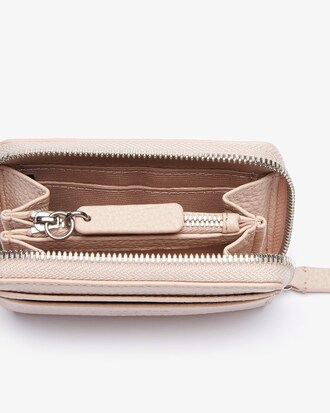 Monedero peque&ntilde;o con cierre de piel granulada Croco Crew para mujer