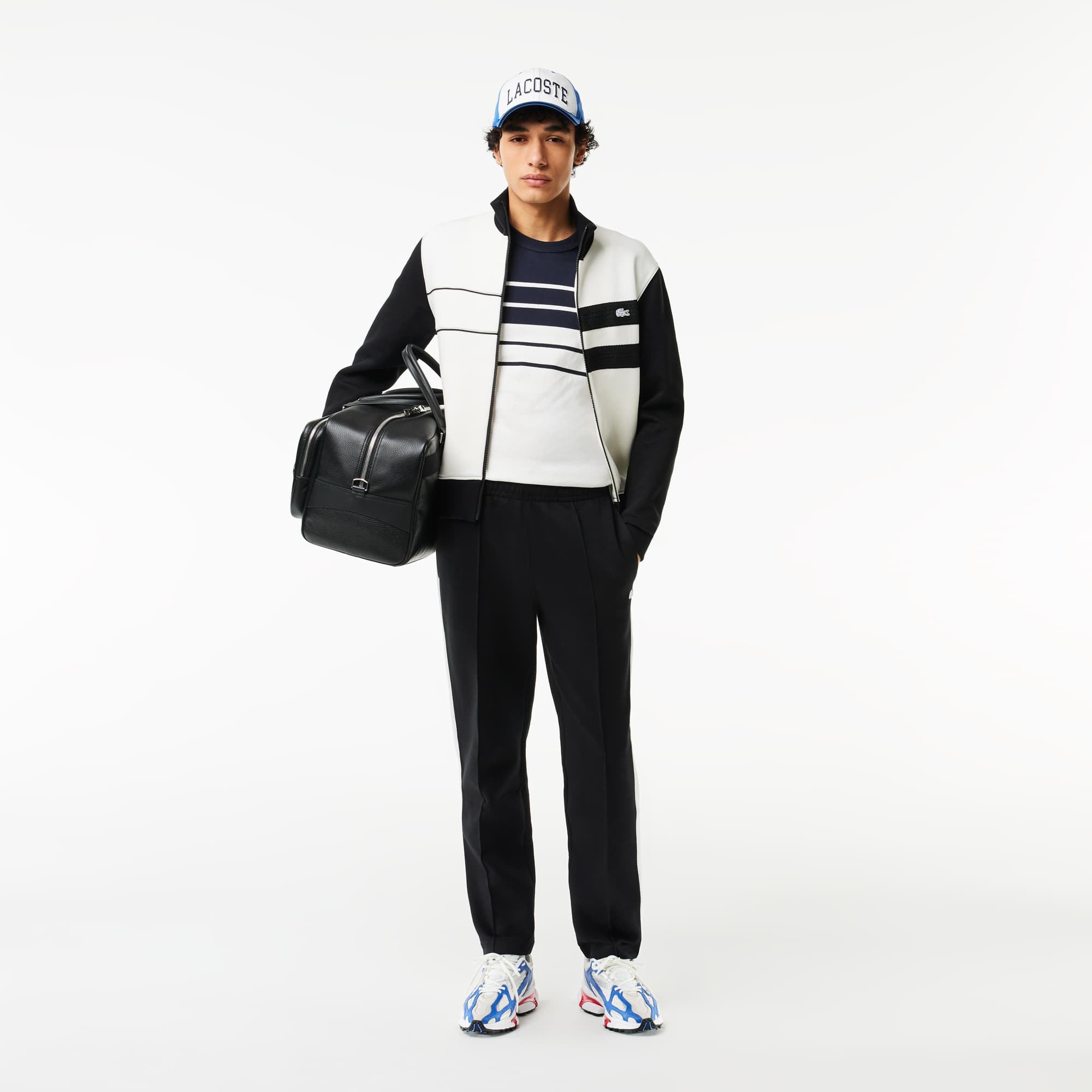 送料込★LACOSTE★TH8130 Tシャツ Men's Made In France Striped Heavy Cotton T-Shirt - T-shirts