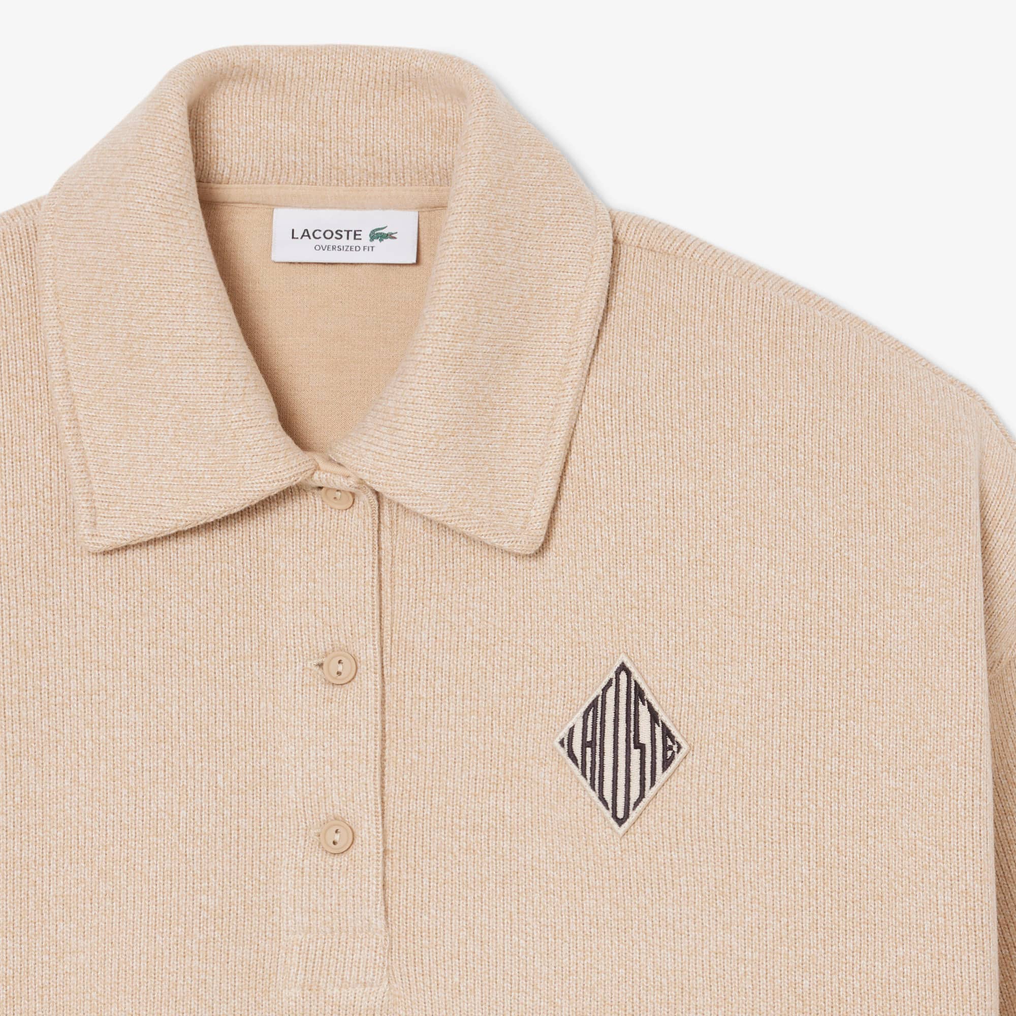 Oversized Ribbed Polo Sweatshirt - undefined - New In 2025 | Lacoste