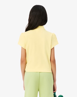 Girls' Scalloped Collar Piqu&eacute; Polo