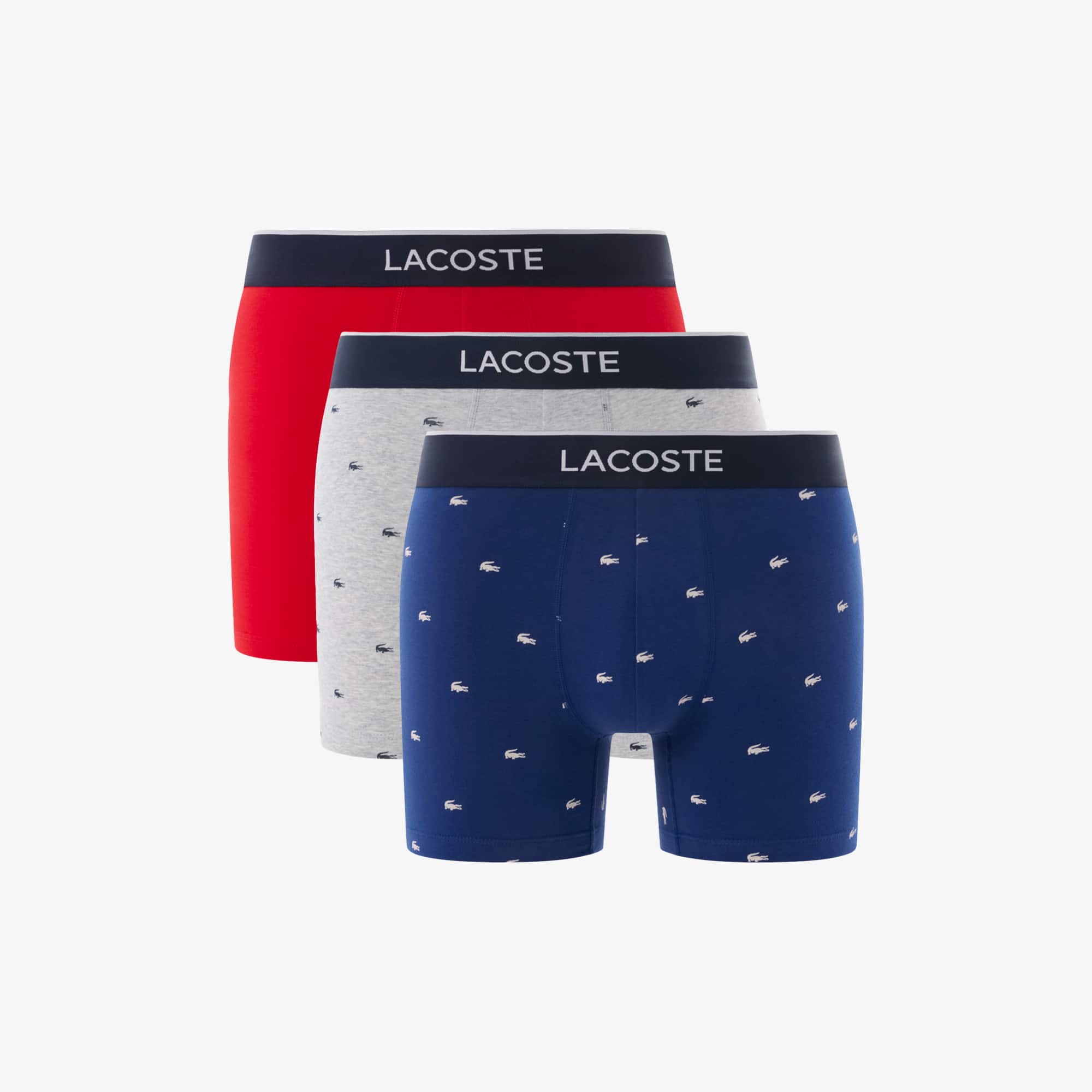 送料込★LACOSTE★Plain 3 Units Men's 3-Pack Stretch Trunks - Underwear - New In 2025 | Lacoste