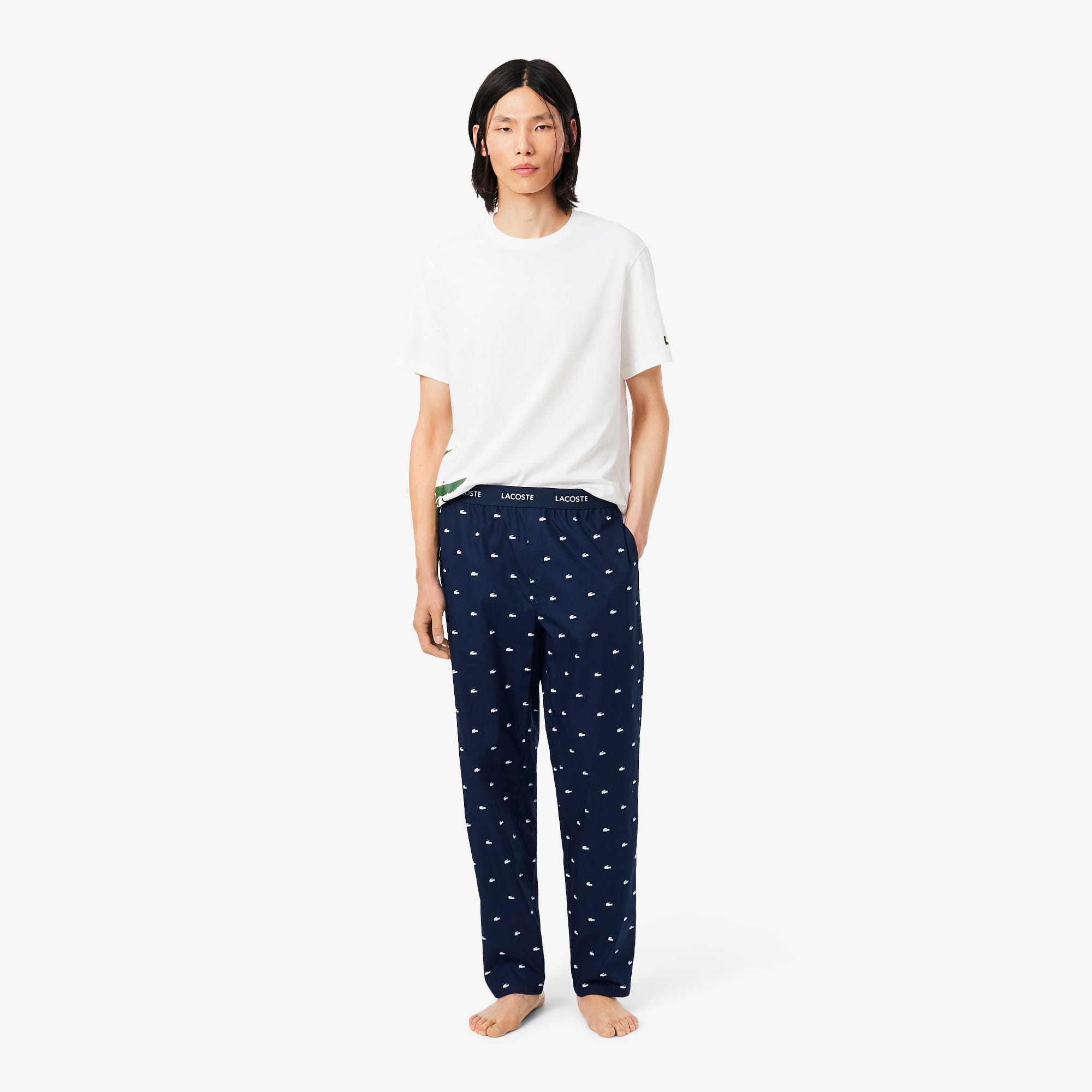 Printed Poplin Pajama Pants