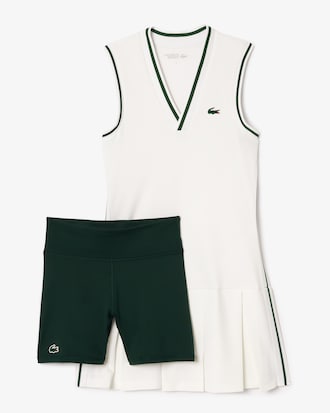 Robe de tennis avec short stretch amovible en piqué