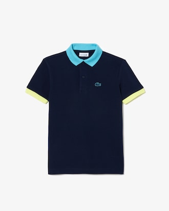 Kids' Colorblock Piqué Polo