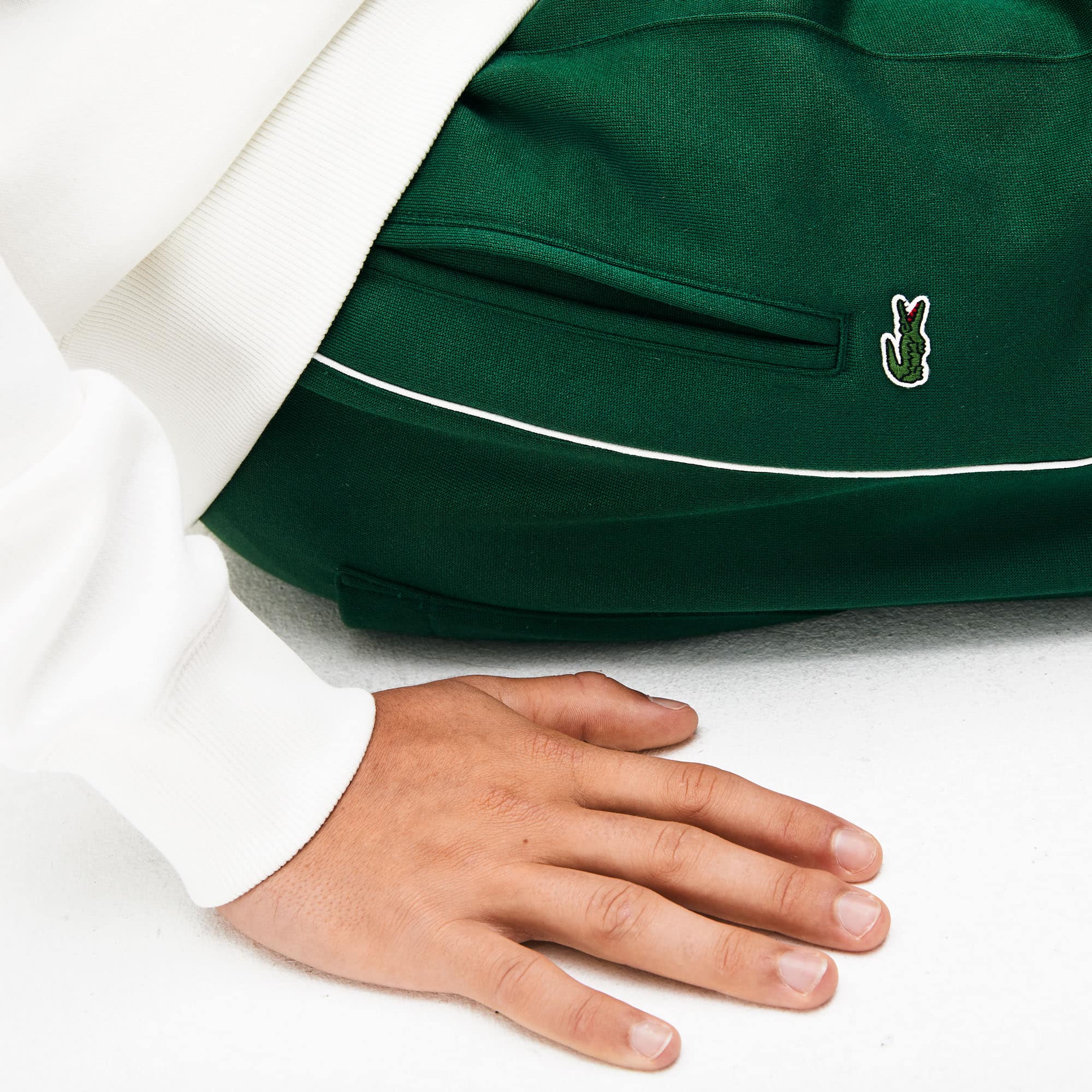 green lacoste sweatpants