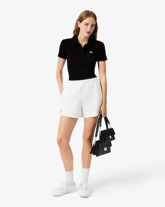 Women's Slim Fit L.12.D Ribbed Cotton Polo