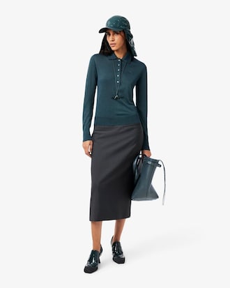 Runway Polo Collar Merino Wool Sweater