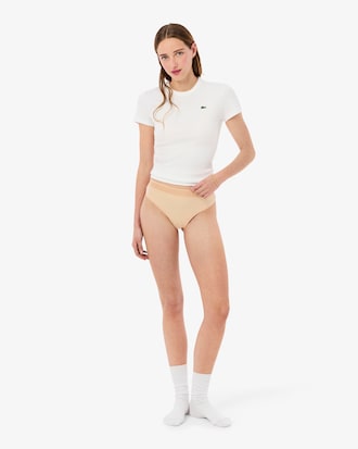 Logo Waist Microfiber String Briefs