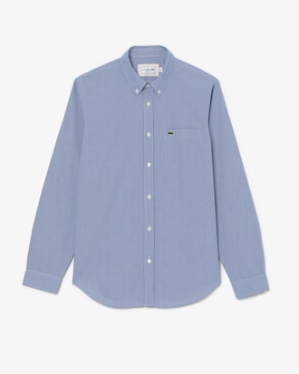 Chemise regular fit en popeline de coton à carreaux