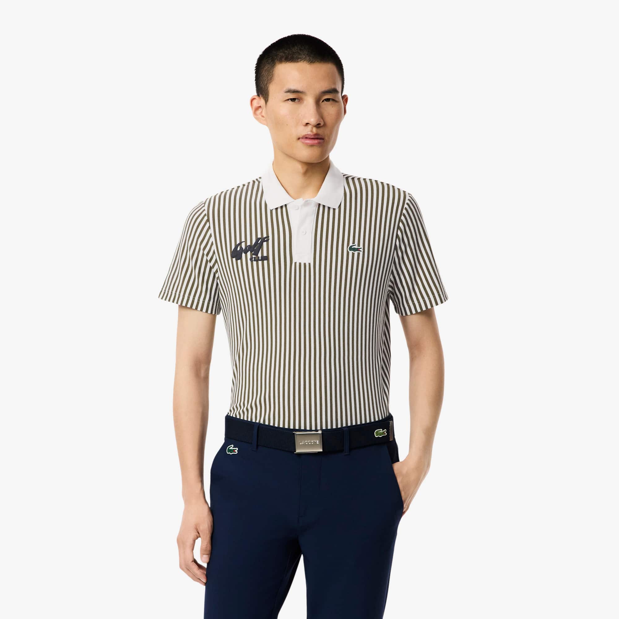 Lacoste Men's Thermo-regulating Striped Golf Polo - M - 4 In Multi