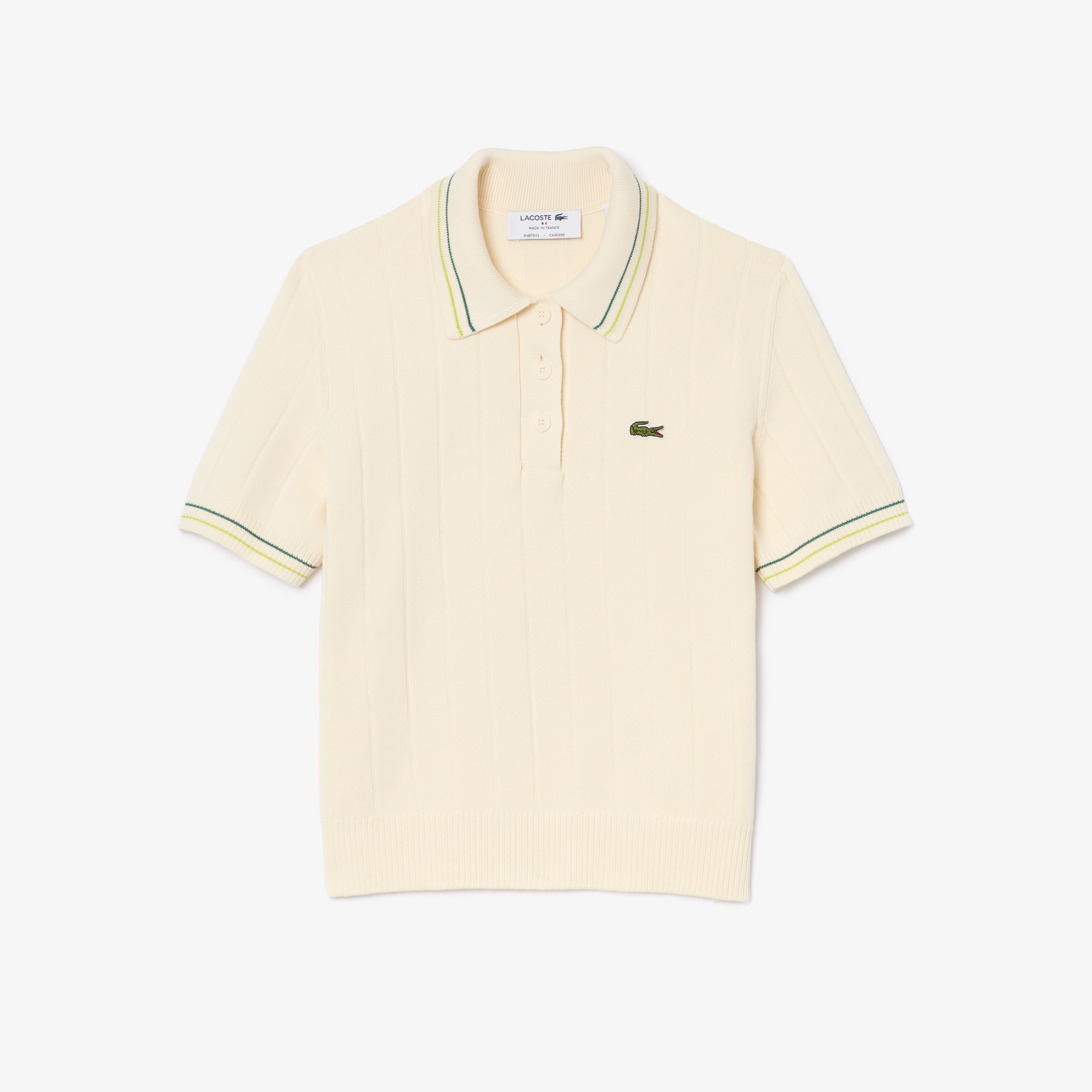 Women's Made In France Ribbed Cotton Polo - Sweaters