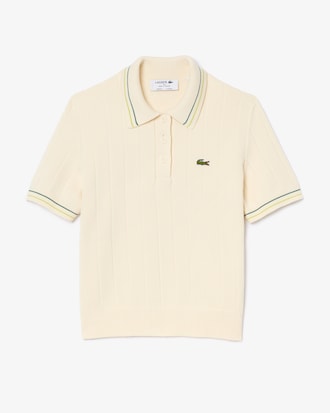 Women's Made In France Ribbed Cotton Polo