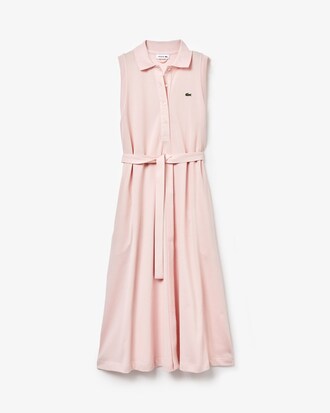 Women's Cotton Piqu&eacute; Belted Polo Dress