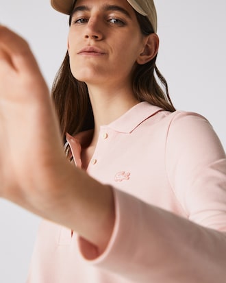 Women's Slim Fit L.12.D Stretch Mini Piqué Polo