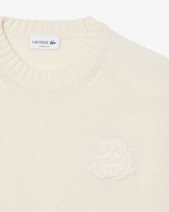 Embroidered Shield Wool Jersey Sweater