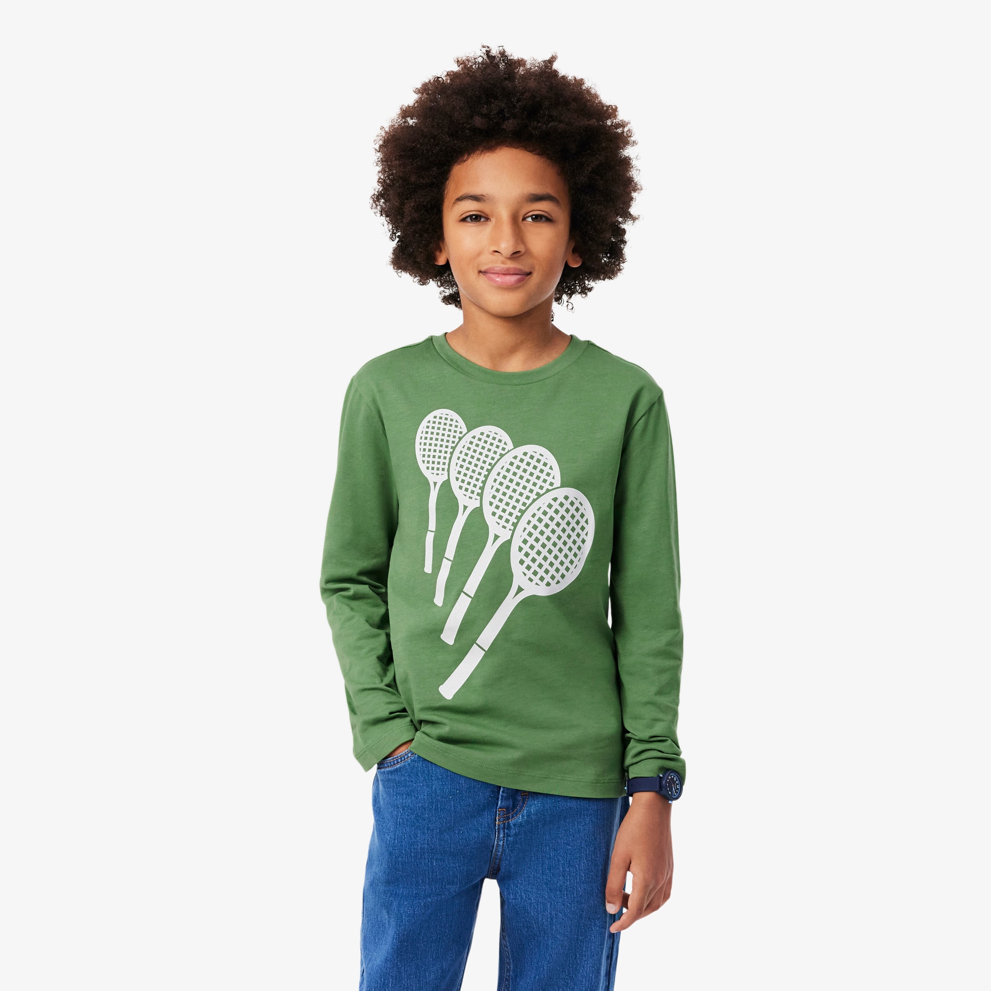 Lacoste Long Sleeved Cotton T-Shirt