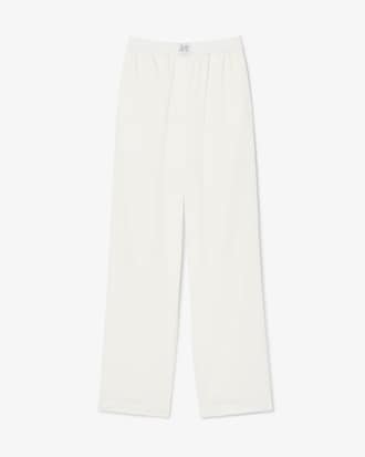 Pantalones de Petit Piqu&eacute; de Algod&oacute;n de Corte Amplio