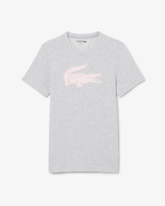 T-shirt Homme Lacoste Sport en jersey respirant avec imprim&eacute; crocodile 3D