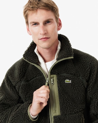 Men's Colorblock Fleece Zip-Up Jacket