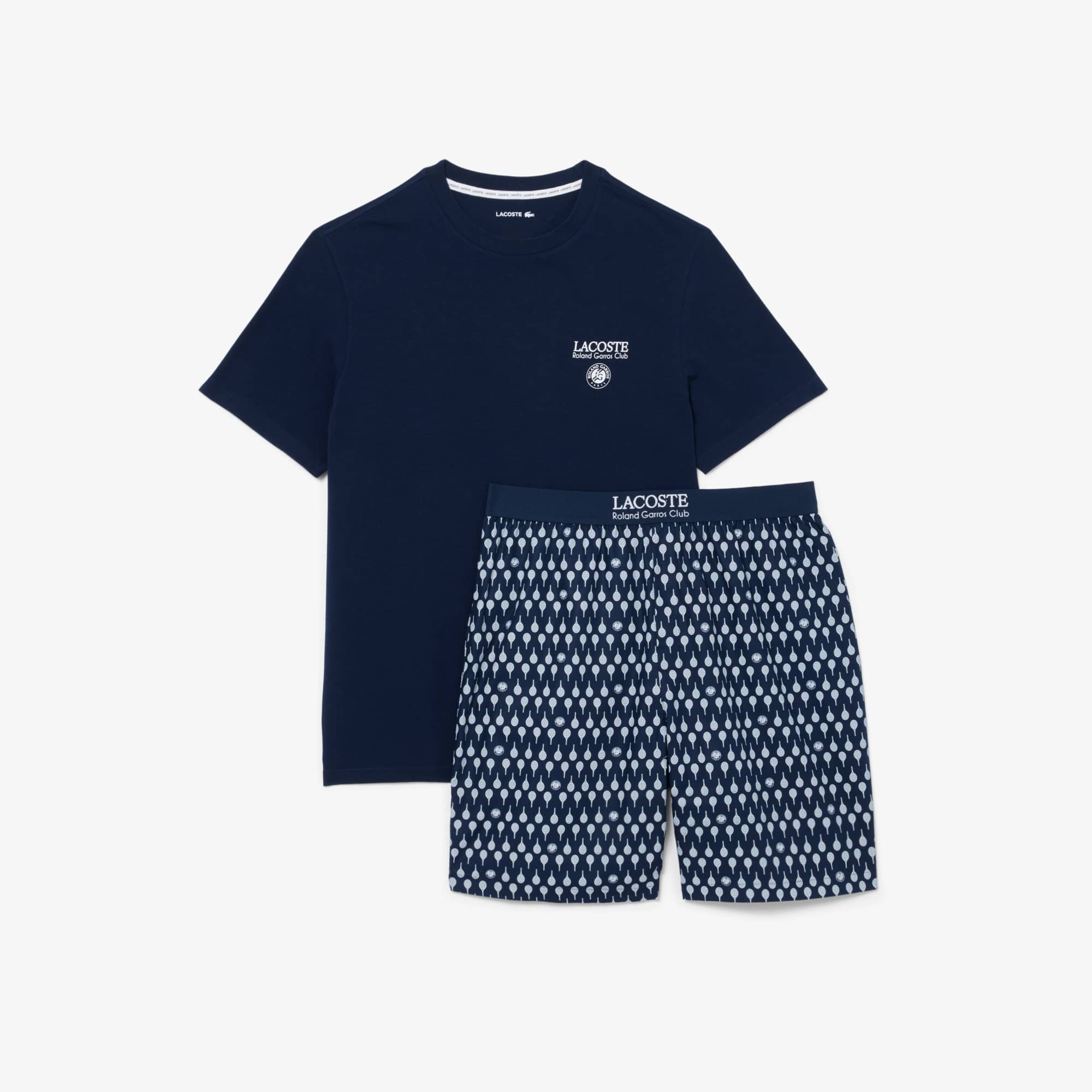 Lacoste Roland-garros Edition Pajama Set In Blue