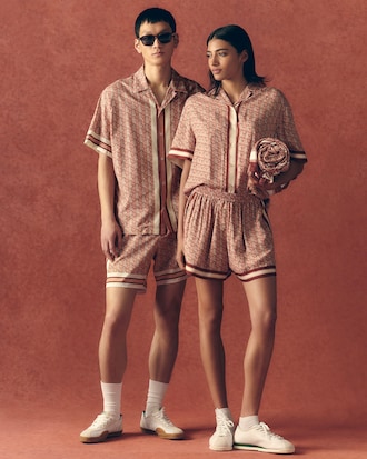 Oversized Monogram Print Shirt