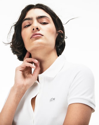 Women's Slim Fit Stretch Mini Cotton Piqué Polo Shirt