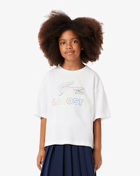 Girls' Oversized Print Cotton T-Shirt   