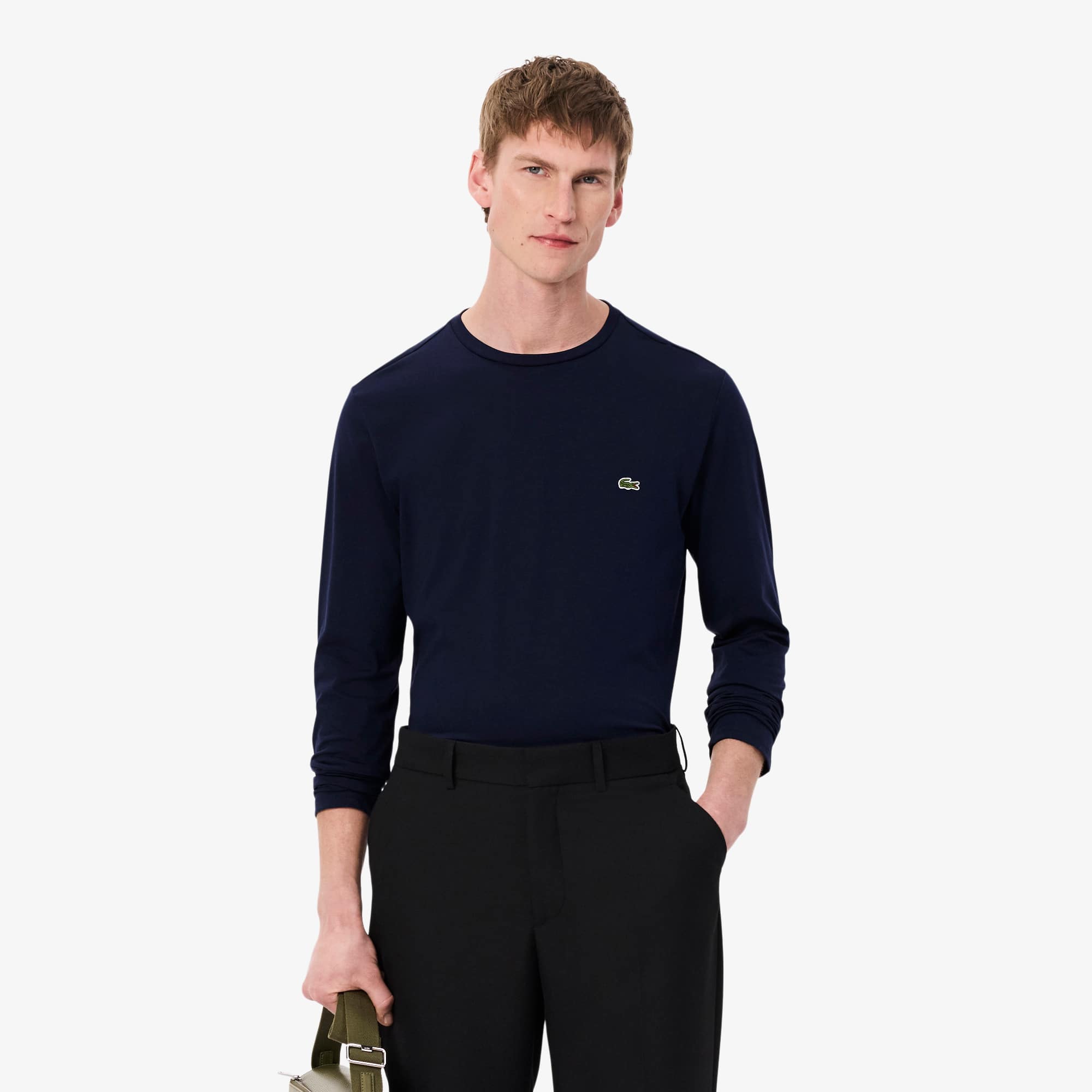 Lacoste Men's Long Sleeve Pima Cotton T-Shirt