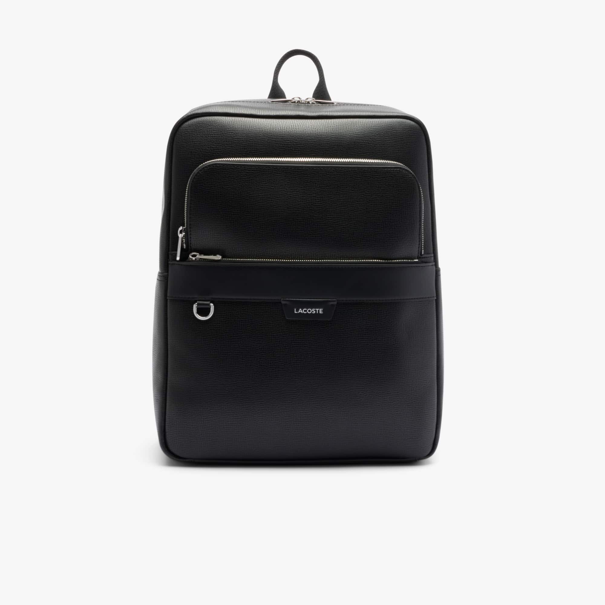 Lacoste Men's Ossian Leather Backpack - One Size In Black