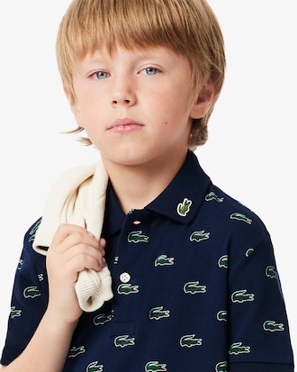 Boys' Printed Petit Piqu&eacute; Polo