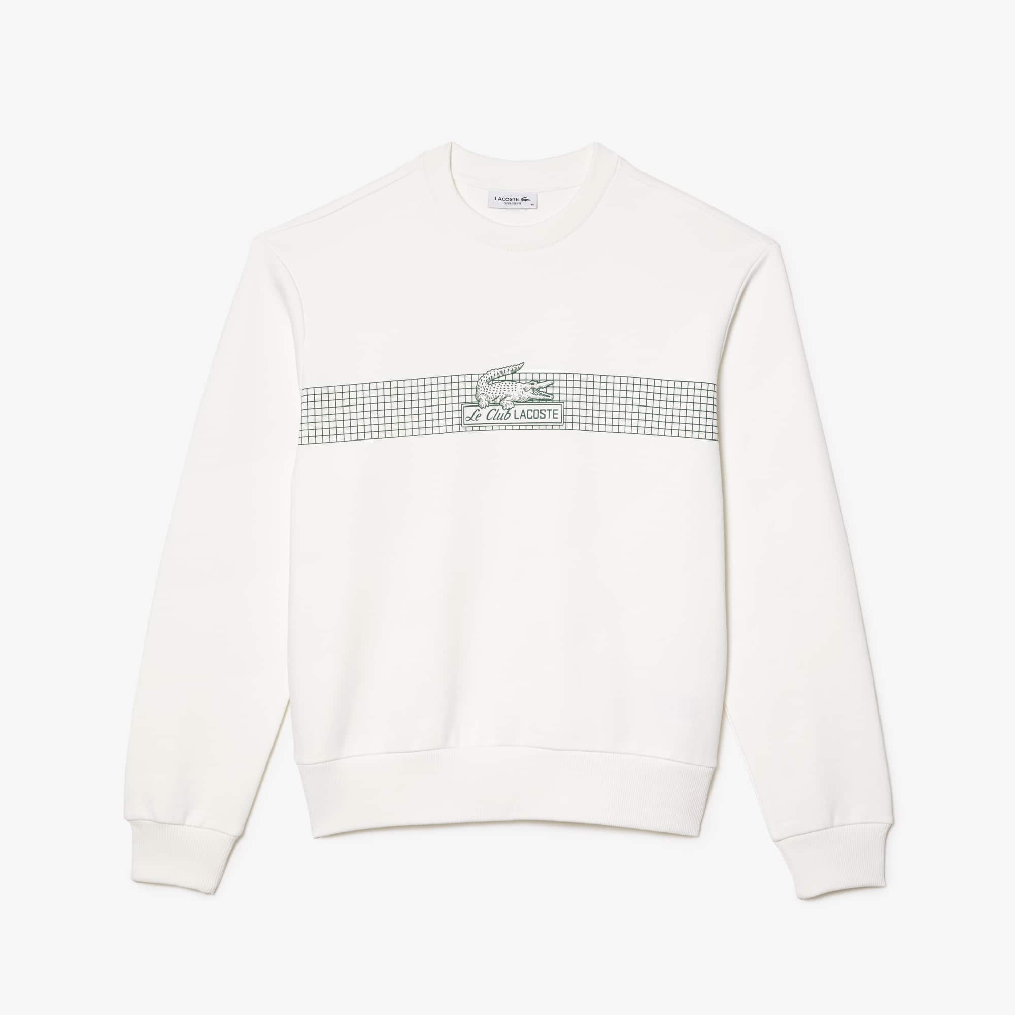 Women's Round Neck Tennis Net Print Sweatshirt - Sweaters