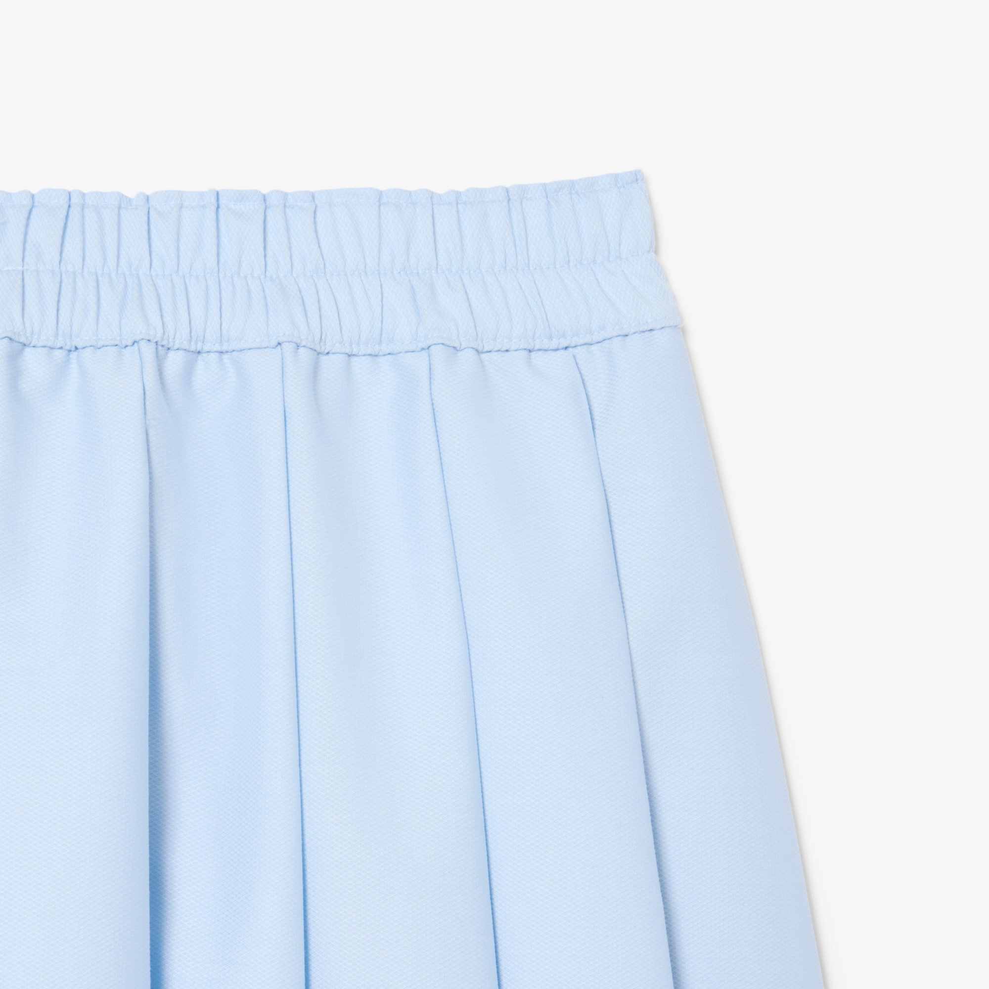 Pleated Petit Piqué Effect Midi Skirt