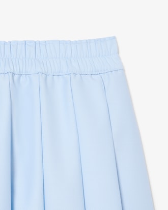 Falda Midi Plisada con Efecto Petit Piqu&eacute;