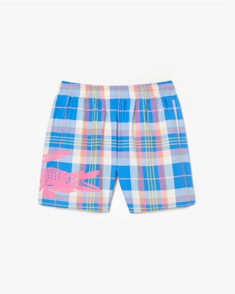 Men&rsquo;s Quick-Dry Checked Swim Trunks