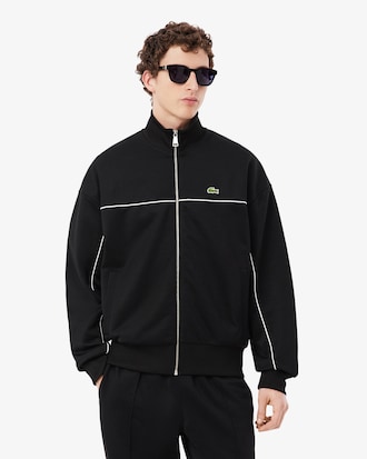 Trim Accent Zipped Sweatshirt