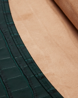 Runway Mock Croc Leather Racket Bag