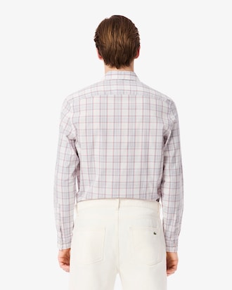 Chemise stretch avec imprimé à carreaux