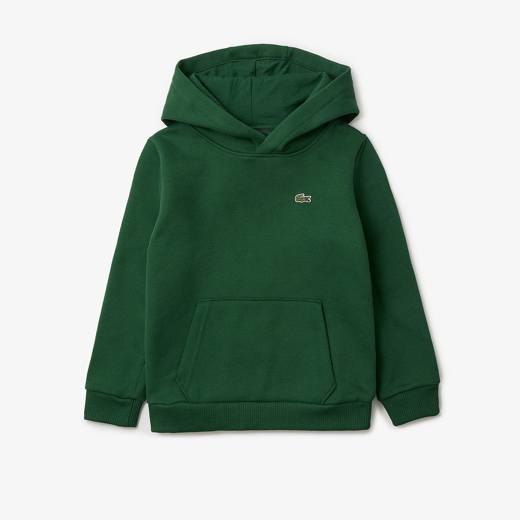Lacoste Kids' Kangaroo Pocket Fleece Hoodie - 6 Years In Green