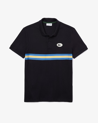 Polo Lacoste H&eacute;ritage regular fit en piqu&eacute; de coton avec badge