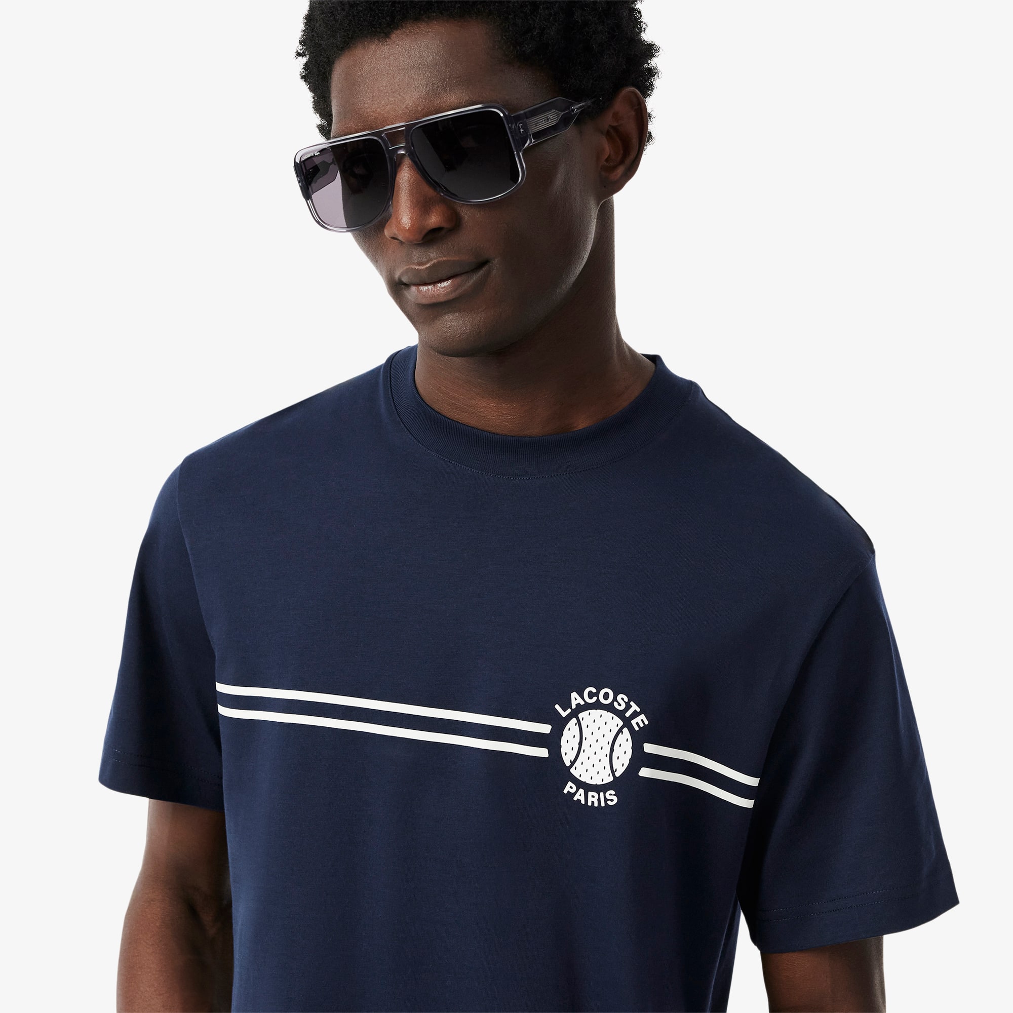 Men's Printed Embroidered Cotton Jersey T-Shirt - T-shirts